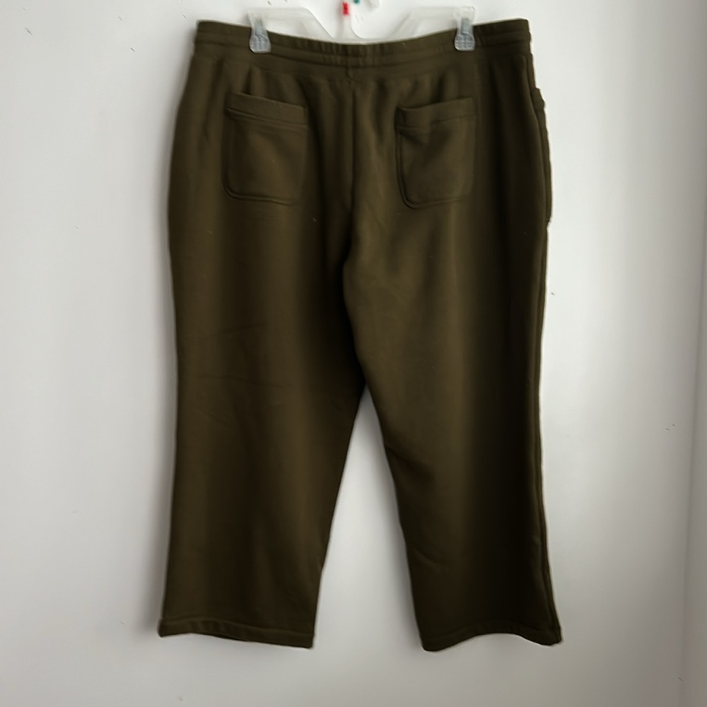 Issac Mizrahi Olive Green women’s cropped sweatpants XL - Picture 5 of 7